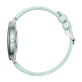 COLMi L28 - Montre connectée argent et vert, bracelet cuir vert - visuel 2