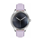 COLMi L28 - Montre connectée AMOLED argent, bracelet cuir violet : cadran AMOLED rond L28
