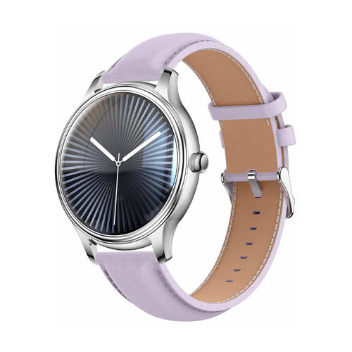 COLMi L28 - Montre connectée AMOLED argent, bracelet cuir violet