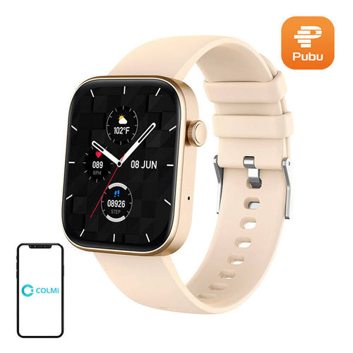 COLMi P71 - Montre connectée 1,9 pouce avec appels Bluetooth, coloris or : dorée