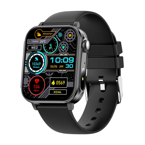 COLMi P80 - Montre connectée 1,83 pouce 60 Hz, bracelet silicone noir : noire