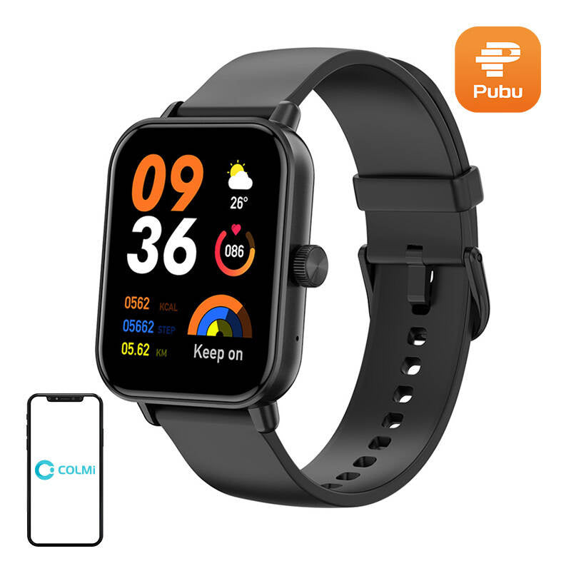 COLMi P81 - Montre connectée santé 1,9 pouce, coloris noir - visuel 1