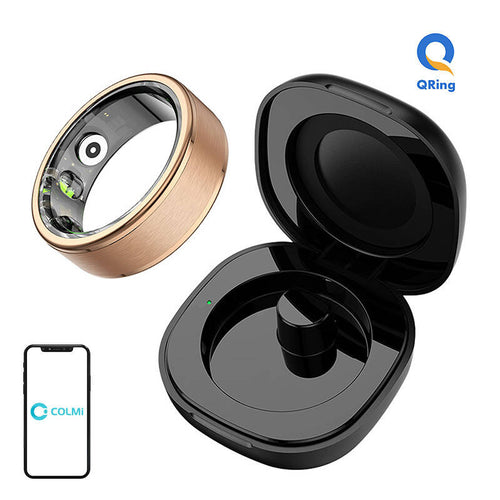 COLMi R03 - Bague connectée avec boîtier de charge (taille 9, 18,9 mm, or) - visuel 1
