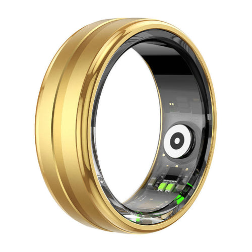 COLMi R06 - Bague connectée ultra légère 2,7 g (taille 8, 18,1 mm, or) : anneau aluminium 2,7 g