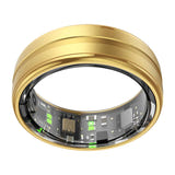 COLMi R06 - Bague connectée ultra légère 2,7 g (taille 8, 18,1 mm, or) : câble magnétique fourni