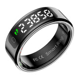 COLMi R12 - Bague connectée taille 13, diamètre intérieur 22,4 mm, noir : acier inoxydable résistant