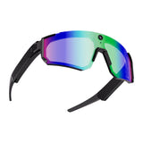 COLMi V06 - Lunettes de sport audio IA (noir, verres bleus) : branches sport noires