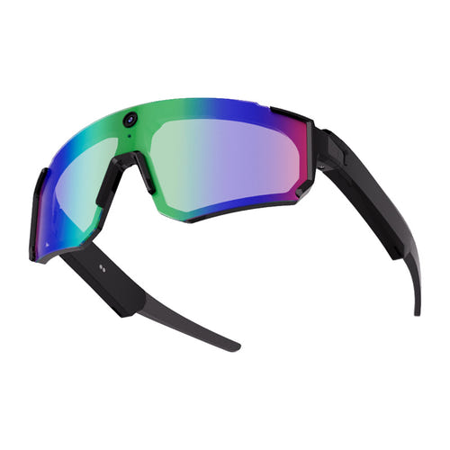 COLMi V06 - Lunettes de sport audio IA (noir, verres bleus) : maintien trois points