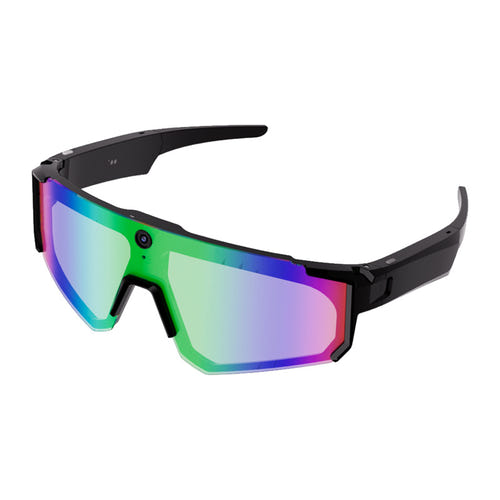 COLMi V06 - Lunettes de sport audio IA (noir, verres bleus) : polycarbonate