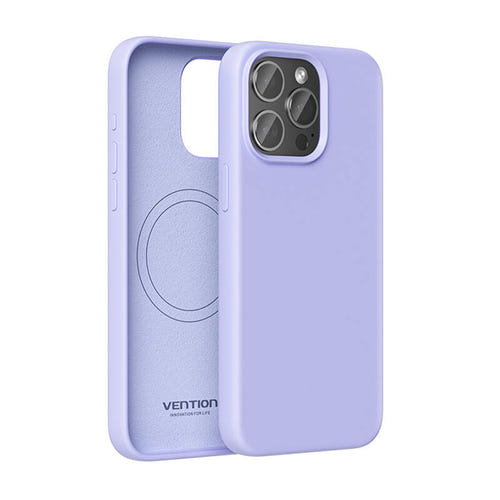 Vention KUFV0-40 - coque de protection en silicone MagSafe pour iPhone 15 Pro Max, violet : dos