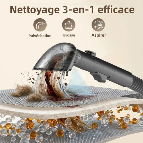 COTIAR TW30 - Nettoyeur de tapis et de tissus portatif 800 W, 16 kPa : réservoirs