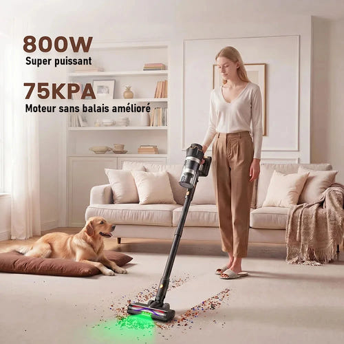 COTIAR V30 PRO - Aspirateur balai sans fil 800 W, 95 min d'autonomie : support mural