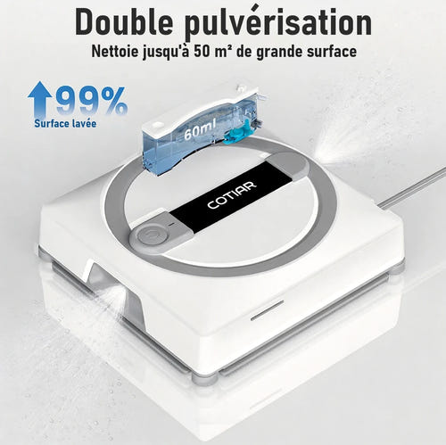 COTIAR Winbot - robot lave-vitres 9000 Pa, 5 trajets, télécommande et appli - visuel 4