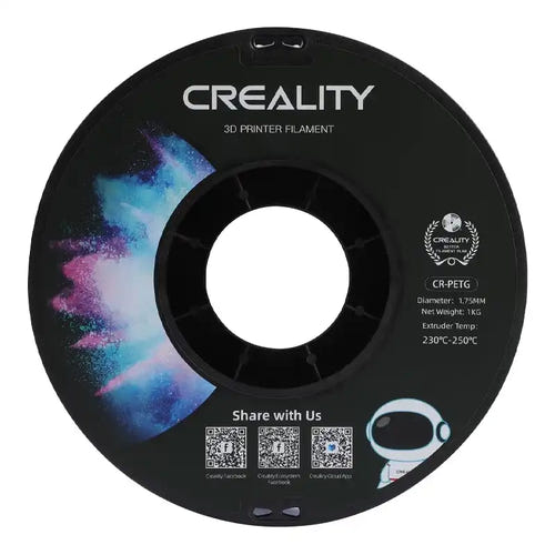 Creality CR-PETG - Filament 3D 1,75 mm 1 kg, bleu transparent : bobine 1 kg