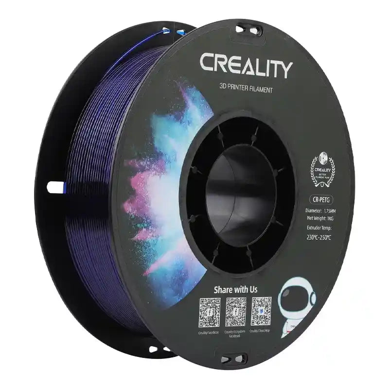 Creality CR-PETG - Filament 3D 1,75 mm 1 kg, bleu transparent - visuel 1