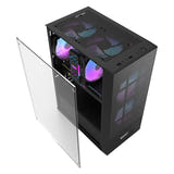 darkFlash A290 - Boîtier PC vitré avec 3 ventilateurs (noir) (vue 3)