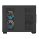 darkFlash B275 PRO - Boîtier PC micro-ATX panoramique avec 6 ventilateurs (noir) - visuel 5