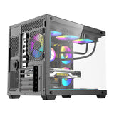 darkFlash B275 PRO - Boîtier PC micro-ATX panoramique avec 6 ventilateurs (noir) - visuel 3