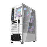 darkFlash - Boîtier PC A290 + 3 ventilateurs ARGB CL6 (blanc) : connectique