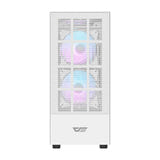 darkFlash - Boîtier PC A290 + 3 ventilateurs ARGB CL6 (blanc) : profil