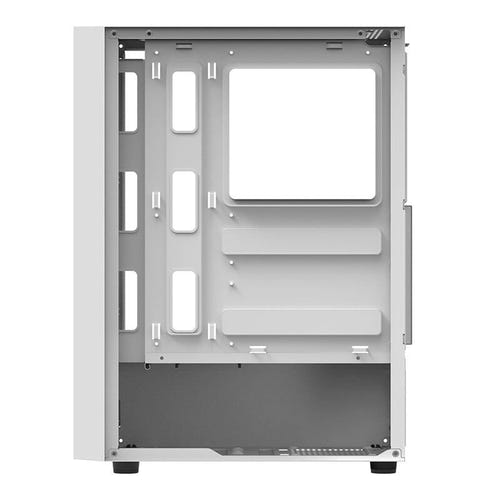 darkFlash - Boîtier PC A290 verre trempé (blanc, sans ventilateurs) : façade
