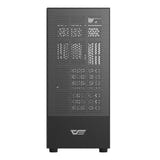 darkFlash - Boîtier PC A290 verre trempé (noir, sans ventilateurs) : connectique