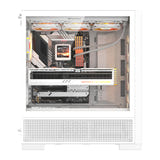 darkFlash - Boîtier PC AIRNOVA grande tour E-ATX + 3 ventilateurs (blanc) : mesh