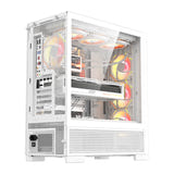 darkFlash - Boîtier PC AIRNOVA grande tour E-ATX + 3 ventilateurs (blanc) : profil