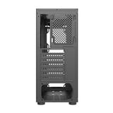 darkFlash - Boîtier PC Aquarius Acrylic façade diamant (noir) : connectique
