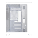 darkFlash - Boîtier PC B275 panoramique (blanc, sans ventilateurs) : connectique