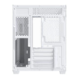 darkFlash - Boîtier PC B275 panoramique (blanc, sans ventilateurs) : détail