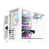 darkFlash - Boîtier PC B275 PRO panoramique + 6 ventilateurs (blanc) : intérieur