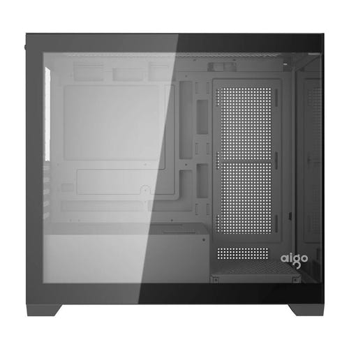 darkFlash - Boîtier PC C218M panoramique + 6 ventilateurs ARGB (noir) (vue 2)