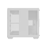 darkFlash - Boîtier PC C275P mini tour panoramique (blanc, sans ventilateurs) : arrière