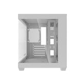darkFlash - Boîtier PC C275P mini tour panoramique (blanc, sans ventilateurs) : connectique