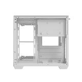 darkFlash - Boîtier PC C275P mini tour panoramique (blanc, sans ventilateurs) : profil