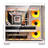 darkFlash - Boîtier PC C280 E-ATX panoramique + 7 ventilateurs (blanc) (vue 4)