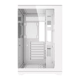 darkFlash - Boîtier PC C280 E-ATX panoramique (blanc, sans ventilateurs) : détail