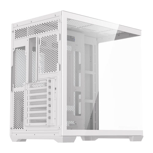 darkFlash - Boîtier PC C280 E-ATX panoramique (blanc, sans ventilateurs) : intérieur