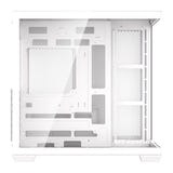 darkFlash - Boîtier PC C280 E-ATX panoramique (blanc, sans ventilateurs) : profil