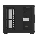 darkFlash - Boîtier PC C285 double vitrage (noir, sans ventilateurs) : connectique