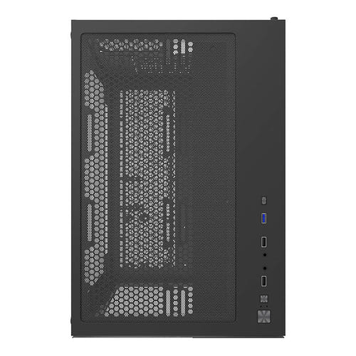 darkFlash - Boîtier PC C285 double vitrage (noir, sans ventilateurs)
