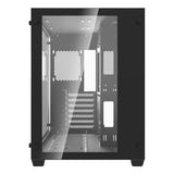 darkFlash - Boîtier PC C285 double vitrage (noir, sans ventilateurs) : intérieur