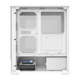 darkFlash - Boîtier PC C365 mini tour panoramique (blanc, sans ventilateurs) : détail