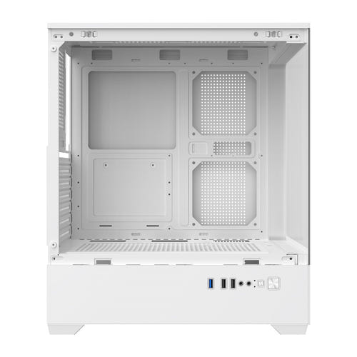 darkFlash - Boîtier PC C365 mini tour panoramique (blanc, sans ventilateurs) : vue ensemble