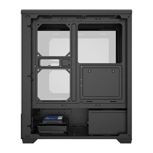 darkFlash - Boîtier PC C365 mini tour panoramique (noir, sans ventilateurs) : détail