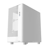 darkFlash - Boîtier PC DB330M Mesh compact (blanc, sans ventilateurs) : façade