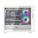 darkFlash - Boîtier PC DB460M façade mesh (blanc, sans ventilateurs) : profil