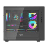 darkFlash - Boîtier PC DB460M façade mesh (noir, sans ventilateurs) : profil