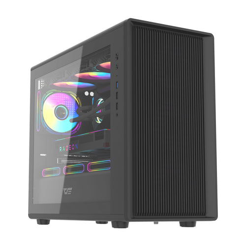 darkFlash - Boîtier PC DB460M façade mesh (noir, sans ventilateurs) : vue ensemble